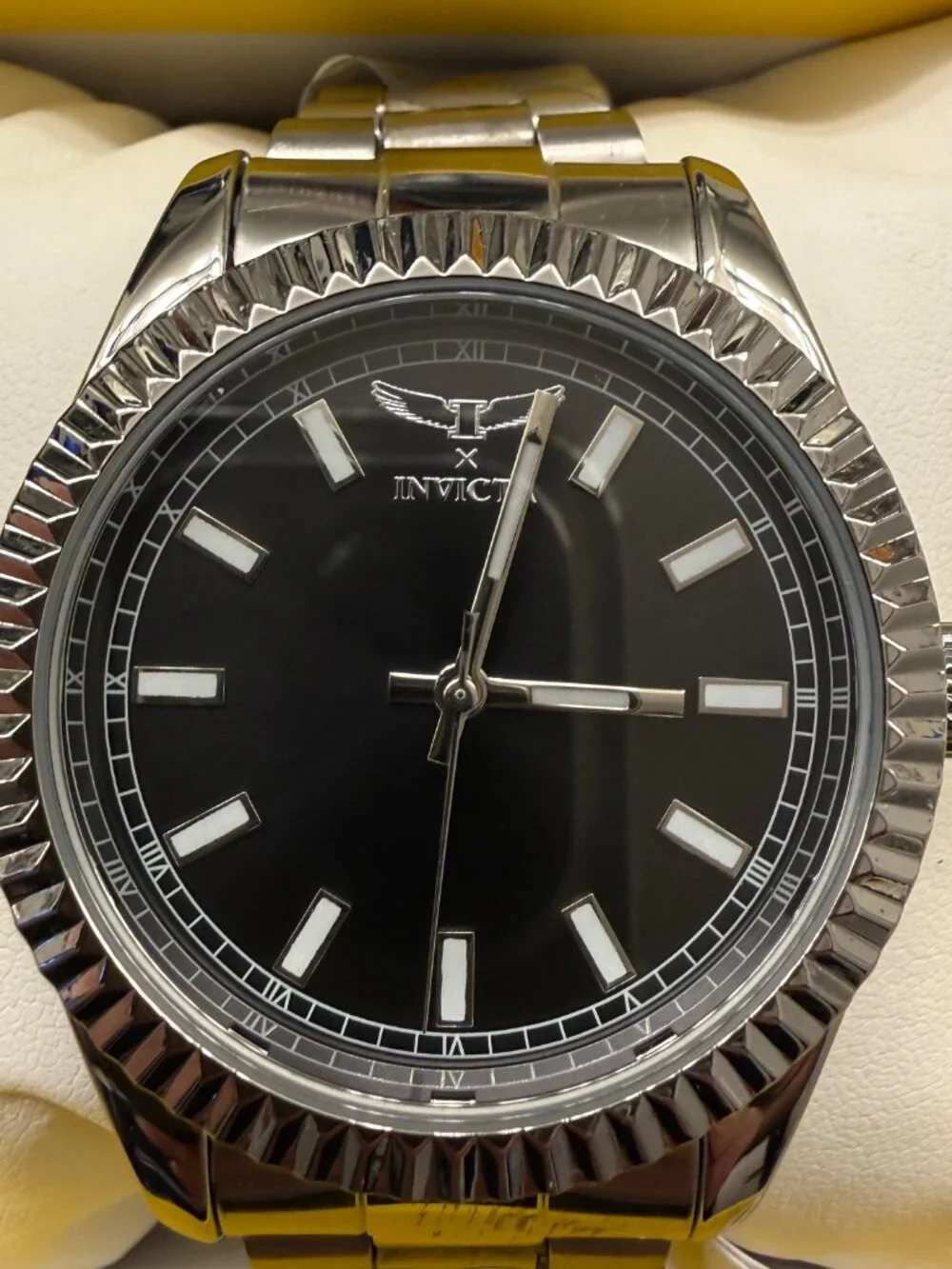 $199 Invicta Specialty I Mens Black 40mm Steel Quartz Watch (69014) NIB